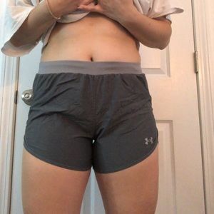 Under Armour loose gray running shorts